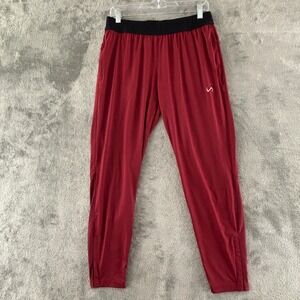 TLF Legacy‎ Training Joggers Womens M Red Pockets Mesh Zip Ankles Athletic Pants
